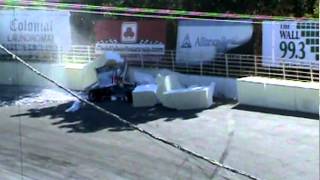 MSA Supermodifieds Oswego Speedway Paul White Crash 2011 [upl. by Aubarta]