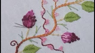 Arranjo de Flores bordadas à mão superfácil  Bordado Livre  Bordado para iniciantes  Embroidery [upl. by Weinhardt308]