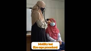 Motility test  Ophthalmology ospe procedure bangla  eyeospe finalprof [upl. by Sherry]