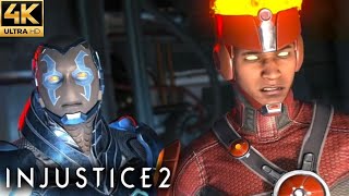 Injustice 2 Story Mode  Chapter 6 Assault on Strykers Island Blue Beetle amp Firestorm [upl. by Sankey]