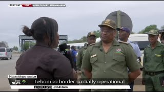 Lebombo Border Post partially operational Nhlanhla Jele reports [upl. by Ydeh]