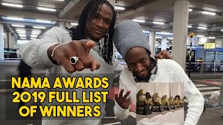 NAMA AWARDS FULL LIST OF WINNERS [upl. by Fonseca]