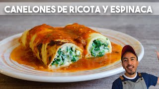 CANELONES DE RICOTA Y ESPINACA para el almuerzo del domingo [upl. by Ykciv]