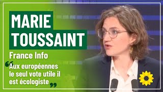 « Le seul vote utile cest le vote écologiste » Marie Toussaint sur France Info [upl. by Rika]