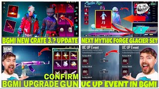 NEXT MYTHIC FORGE GLACIER SET BGMI  BGMI NEW CRATE  UC UP EVENT RELEASE DATE BGMI  COMING SOON [upl. by Timothee]