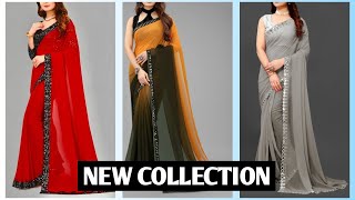 New Saree Designs 2024  Party Wear Chiffon Saree  Pakistani Designer Saree [upl. by Templa]