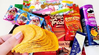 New Pringles chips limited edition Yuppie Marshmallow choco jello energy bars chocolate bars [upl. by Shere]