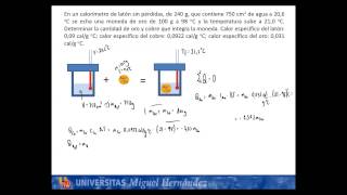 umh1148 201314 Lec004c Problema de Calorimetría [upl. by Staw]