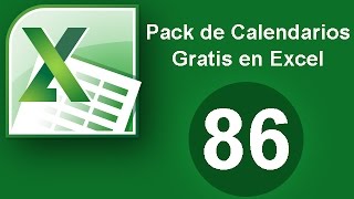 Tutorial Excel Cap 86 Pack de Calendarios Gratuitos [upl. by Nonrev]