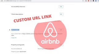 Airbnb Custom URL Where to find How to use [upl. by Ribaj927]