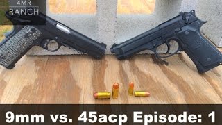 9mm vs 45 acp Cinder Block Penetration Test [upl. by Auqinihs]