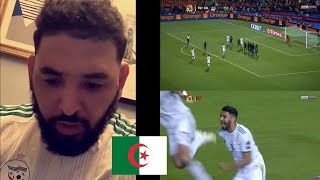 Mohamed Henni réagit au coup franc de Mahrez [upl. by Eeniffar186]