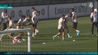 Entrenamiento del REAL MADRID en la previa del partido contra STUTTGART en CHAMPIONS LEAGUE [upl. by Hermon]