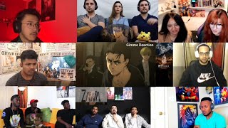 The war begins  Attack on Titan Final Season Episode 16 Reaction Mashup [upl. by Eseerahs]