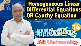 Differential Equation  HOMOGENEOUS Differential Equation  Concept amp Example By Manoj Mishra [upl. by Aidiruy]