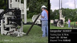 Geoprobe® 3230DT  Driving 375 in Tooling to 30 Feet [upl. by Ennej]