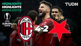 HIGHLIGHTS  Milan 42 Slavia Praga  UEFA Europa League 202324  8vos  TUDN [upl. by Demb84]