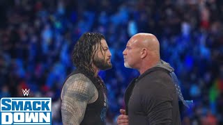 WWE FULL MATCH  Goldberg Vs Roman Reigns  SmackDown Live Full Match [upl. by Hayouqes690]