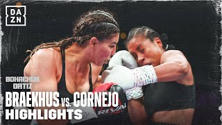 FIGHT HIGHLIGHTS  Cecilia Brækhus vs Maricela Cornejo [upl. by Arabeila]