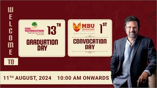 1st Convocation Mohan Babu University and 13th Graduation Day SVEC  MBU  Live [upl. by Ecyob]