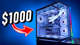 BEST 1000 BUDGET GAMING PC BUILD 2024  1440p Benchmarks 🔥 [upl. by Cressy]