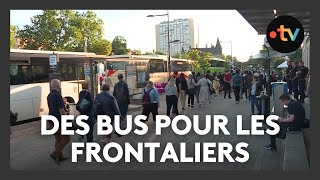 Plus de trains pour les frontaliers vers le Luxembourg  les bus sont pris dassaut [upl. by Sherline]