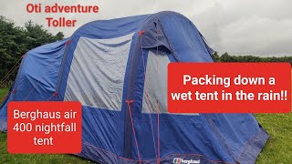 Berghaus air 400 nightfall  How to pack down a wet tent hints and tips [upl. by Ailito]