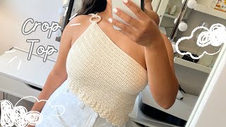 CROP TOP TEJIDO PARA VERANO crochet ganchillo [upl. by Htiduj736]