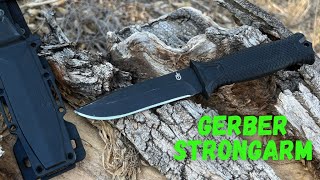 Gerber Strongarm Tactical Survival Knife Field Test and Review [upl. by Ialda]