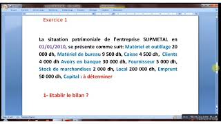 Comptabilité générale S1 Bilan partie 2 [upl. by Ynohtnaed]