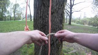 How to tie the Schwabisch friction hitch  Arborist knot tying [upl. by Einittirb433]