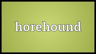 Horehound Meaning [upl. by Adrell20]