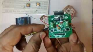 Bipolar Stepper control with L298 HBridge amp Arduino [upl. by Strauss]