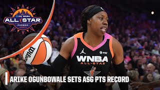 ALLSTAR GAME HISTORY 👏 Arike Ogunbowales 34 PTS sets scoring record 🏀  2024 WNBA AllStar Game [upl. by Attelra]