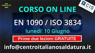 Corso On Line EN1090 ISO 3834  Lunedi 10 Giugno 2024 dalle 18 alle ore 20 [upl. by Weisberg]