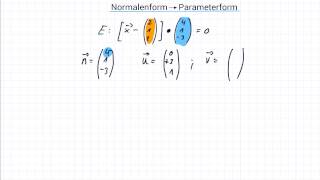 Normalenform in Parameterform [upl. by Yde]