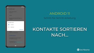 Kontakte nach Vornamen oder Nachnamen sortieren Android 11 [upl. by Adym885]