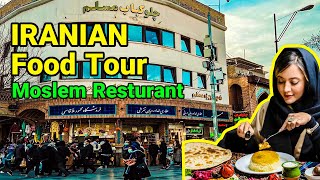 IRAN  Moslem Resturant In The Heart Of Tehran Iranian Food Tour رستوران معروف مسلم [upl. by Preciosa]