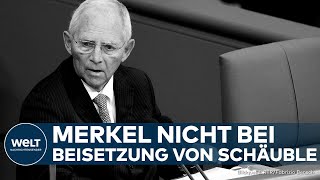 WOLFGANG SCHÄUBLE Politiker und Angehörige nehmen in Offenburg Abschied – Angela Merkel nicht dabei [upl. by Sorrows537]