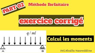 02  Poutre à deux travées  Calcul les moments  MéthodeForfaitaire  BAEL91 CBA93 [upl. by Tita]