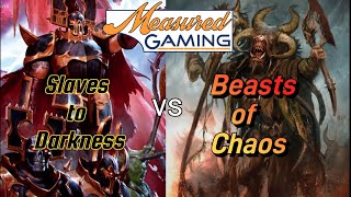 327 Slaves to Darkness vs Beasts of Chaos  2000 point age of sigmar battle report [upl. by Timon184]