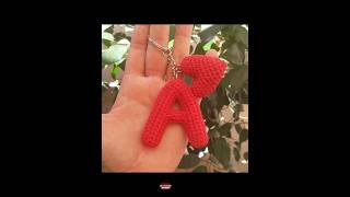 How to crochet alphabet keychain  Crochet alphabet letters keychain [upl. by Ganley]