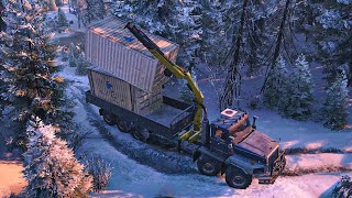 Snow Runner  Containers In The Rivet  International Paystar 5600TS [upl. by Berky]