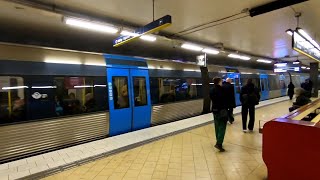 Stockholm Metro  Slussen Station  Sweden  220424 [upl. by Dawaj68]