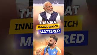 Virat Kohli recounts his crucial innings in T20 World Cup final with PM Modi  shorts [upl. by Aliuqat]