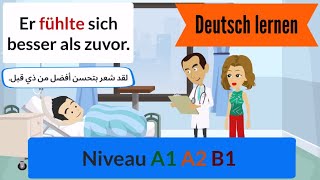 19  Deutsch lernen mit einfachen Sätze a1 a2 b1 تعلم اللغة الألمانية بجمل بسيطة [upl. by Yeldnarb104]