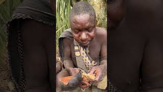 Hadzabe Tribe bush people know how to truly enjoy traditional bush food [upl. by Luy]