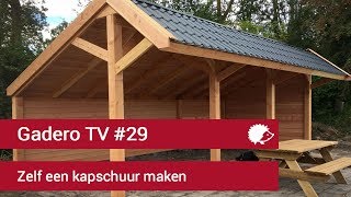 29 Kapschuur bouwen van Lariks Douglas hout  Gadero TV [upl. by Lael970]