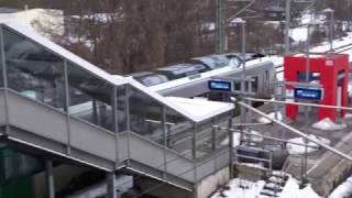 Abfahrt in Freital Hainsberg West S Bahn Verkehr zw Dresden u Tharandt 12 Februar 2017 [upl. by Aneele]