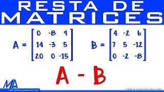 Resta de matrices [upl. by Alrak]